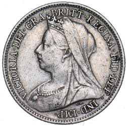 1900 Sixpence - Victoria British Silver Coin - Nice