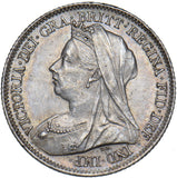 1901 Sixpence - Victoria British Silver Coin - Very Nice