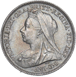 1901 Sixpence - Victoria British Silver Coin - Very Nice