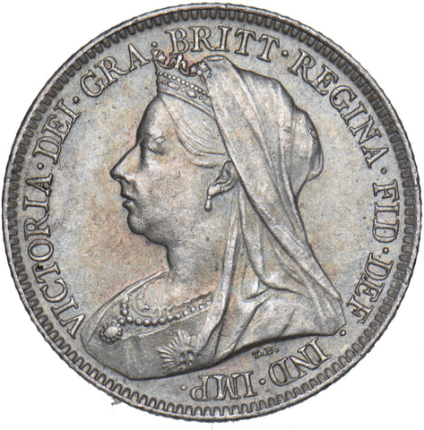 1901 Sixpence - Victoria British Silver Coin - Very Nice