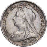 1901 Sixpence - Victoria British Silver Coin - Nice