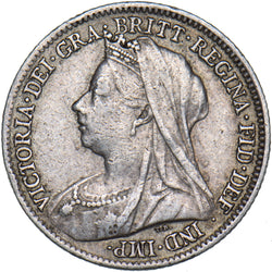 1901 Sixpence - Victoria British Silver Coin - Nice