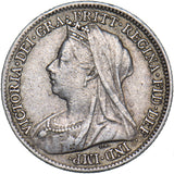 1901 Sixpence - Victoria British Silver Coin - Nice