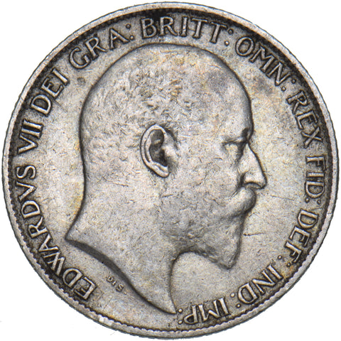 1902 Sixpence - Edward VII British Silver Coin - Nice