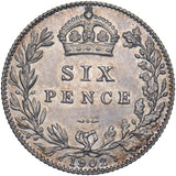 1902 Matt Proof Sixpence - Edward VII British Silver Coin - Superb