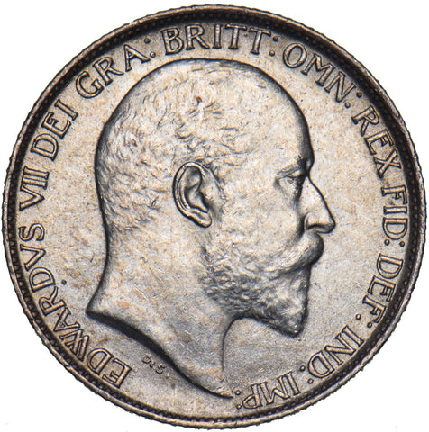 1902 Sixpence - Edward VII British Silver Coin - Very Nice