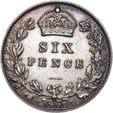 1903 Sixpence - Edward VII British Silver Coin - Nice
