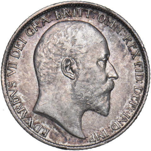 1906 Sixpence - Edward VII British Silver Coin - Nice