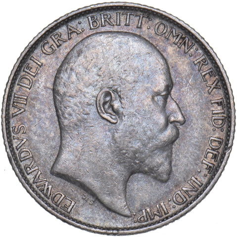 1907 Sixpence - Edward VII British Silver Coin - Nice