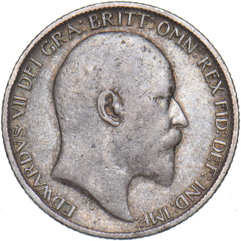 1907 Sixpence - Edward VII British Silver Coin