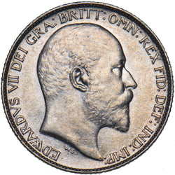 1909 Sixpence - Edward VII British Silver Coin - Very Nice
