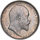 1910 Sixpence - Edward VII British Silver Coin - Superb