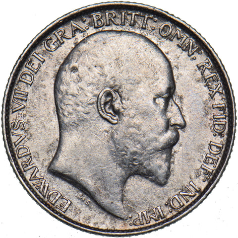 1910 Sixpence - Edward VII British Silver Coin - Nice