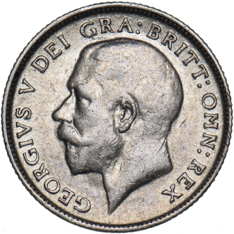 1912 Sixpence - George V British Silver Coin - Nice