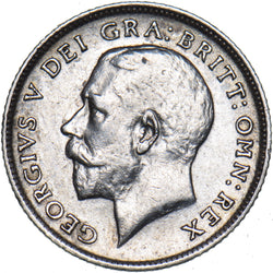 1918 Sixpence - George V British Silver Coin - Nice