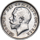 1918 Sixpence - George V British Silver Coin - Nice
