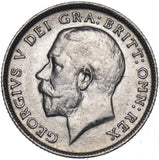 1918 Sixpence - George V British Silver Coin - Very Nice