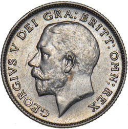 1921 Sixpence - George V British Silver Coin - Very Nice