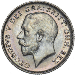 1921 Sixpence - George V British Silver Coin - Very Nice
