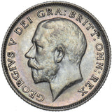 1921 Sixpence - George V British Silver Coin - Very Nice
