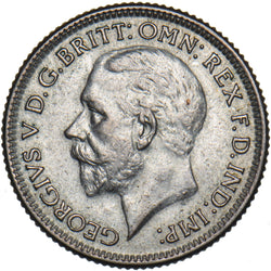 1929 Sixpence - George V British Silver Coin - Very Nice