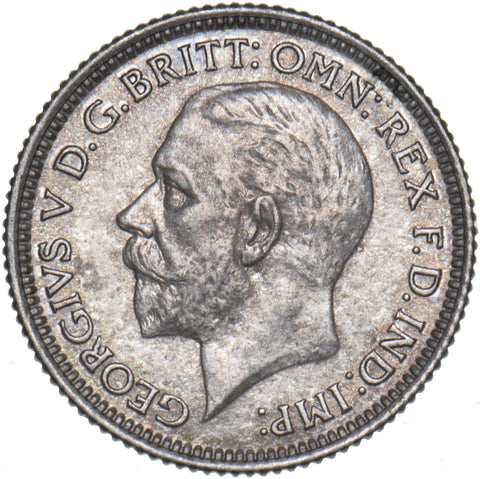 1929 Sixpence - George V British Silver Coin - Superb