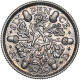 1929 Sixpence - George V British Silver Coin - Superb