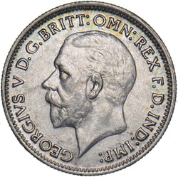 1934 Sixpence - George V British Silver Coin - Very Nice