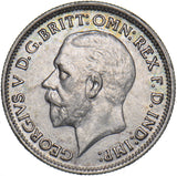 1934 Sixpence - George V British Silver Coin - Very Nice