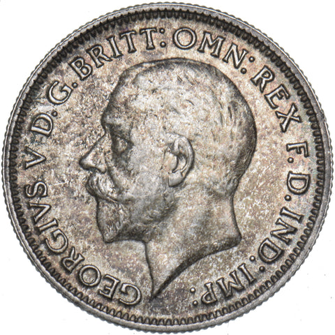 1935 Sixpence - George V British Silver Coin - Very Nice