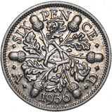 1936 Sixpence - George V British Silver Coin - Very Nice