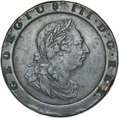 1797 Cartwheel Twopence - George III British  Coin