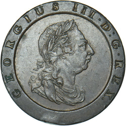 1797 Cartwheel Twopence - George III British  Coin - Very Nice