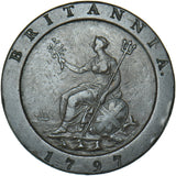 1797 Cartwheel Twopence - George III British  Coin - Nice
