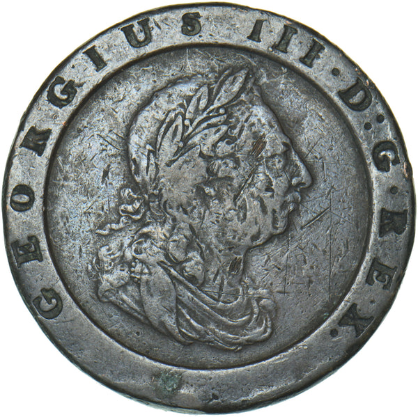 1797 Cartwheel Twopence - George III British  Coin