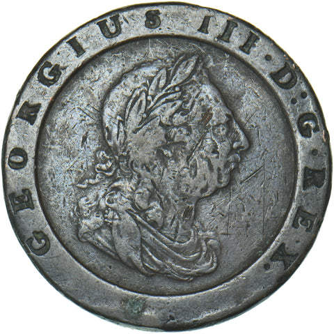1797 Cartwheel Twopence - George III British  Coin