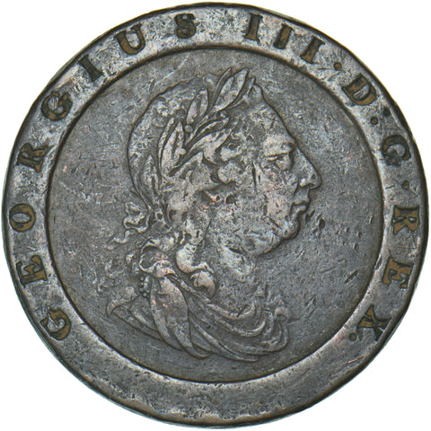 1797 Cartwheel Twopence - George III British  Coin