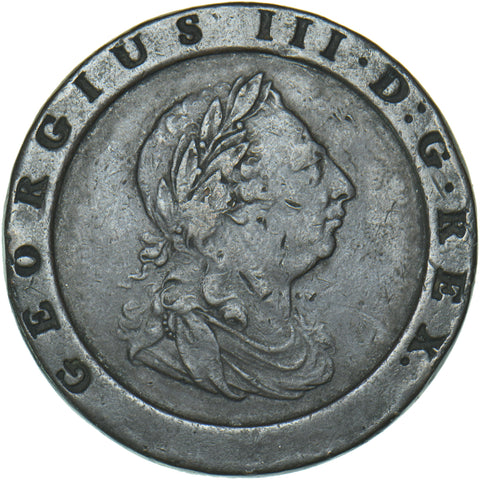 1797 Cartwheel Twopence - George III British  Coin - Nice