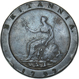 1797 Cartwheel Twopence - George III British  Coin
