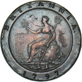 1797 Cartwheel Twopence - George III British  Coin
