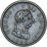 1806 Penny - George III British Copper Coin - Nice