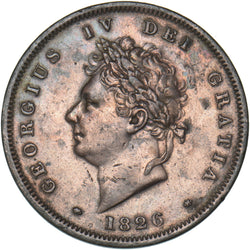 1826 Penny (Thick Line) - George IV British Copper Coin