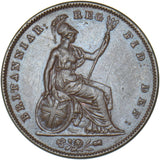 1841 Penny - Victoria British Copper Coin - Very Nice