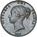 1846 Penny - Victoria British Copper Coin
