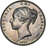 1853 Penny - Victoria British Copper Coin