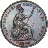 1853 Penny - Victoria British Copper Coin - Very Nice