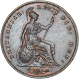 1853 Penny - Victoria British Copper Coin - Very Nice