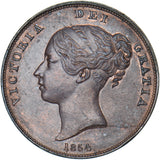 1854 Penny - Victoria British Copper Coin - Very Nice