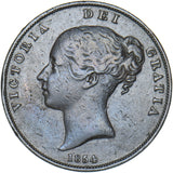 1854 Penny - Victoria British Copper Coin