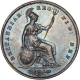 1855 Penny - Victoria British Copper Coin - Very Nice